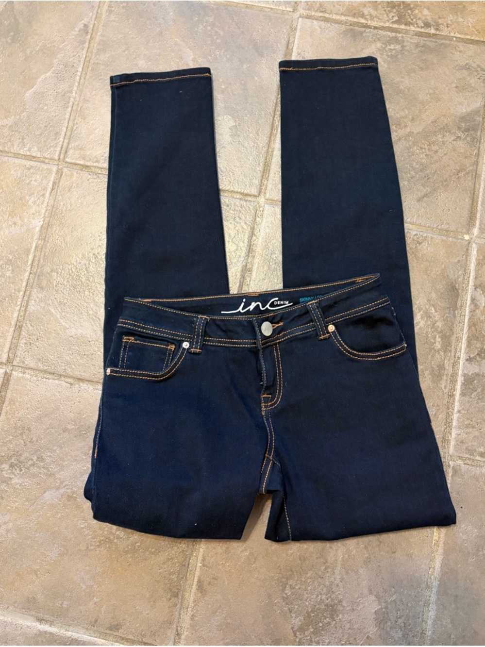 INC International Concepts Indigo Stretch Skinny Jeans